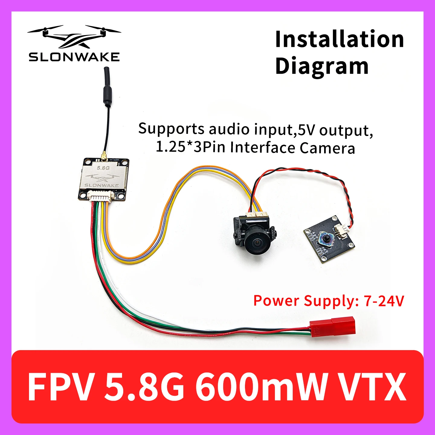 SLONWAKE 5.8G 48CH FPV 600mw V - Rc Transmitter avis et prix