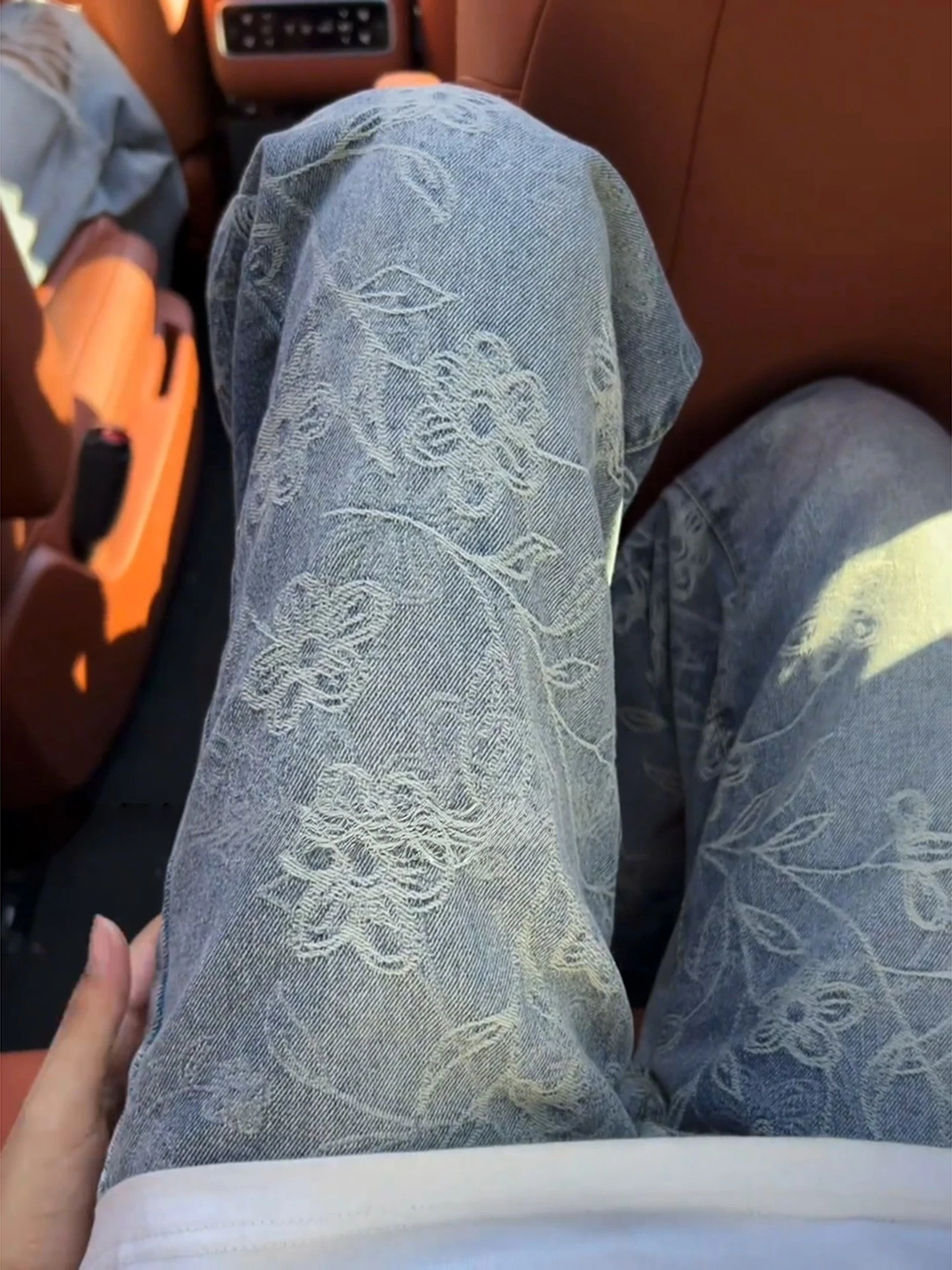 

Мужские джинсы-клеш в американском ретро-стиле, с вышивкой, синие, для ранней осени, в уличном стиле, приталенные, прямые, удлиненные