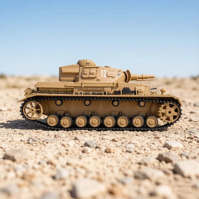 Hot 1/16 Henglong 7.0 3858-1 German No.4 F1 Simulation Remote Control Metal Wheel Track Medium Battle Tank Electric RC Model Toy