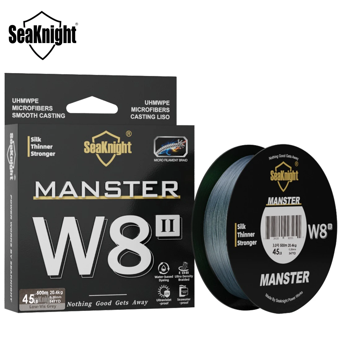 

Seaknight NEW MONSTER/MANSTER W8 II Strong 300M 8 Weaves Braided Fishing Line Rope Multifilament 20LB -100LB Fishing PE Line