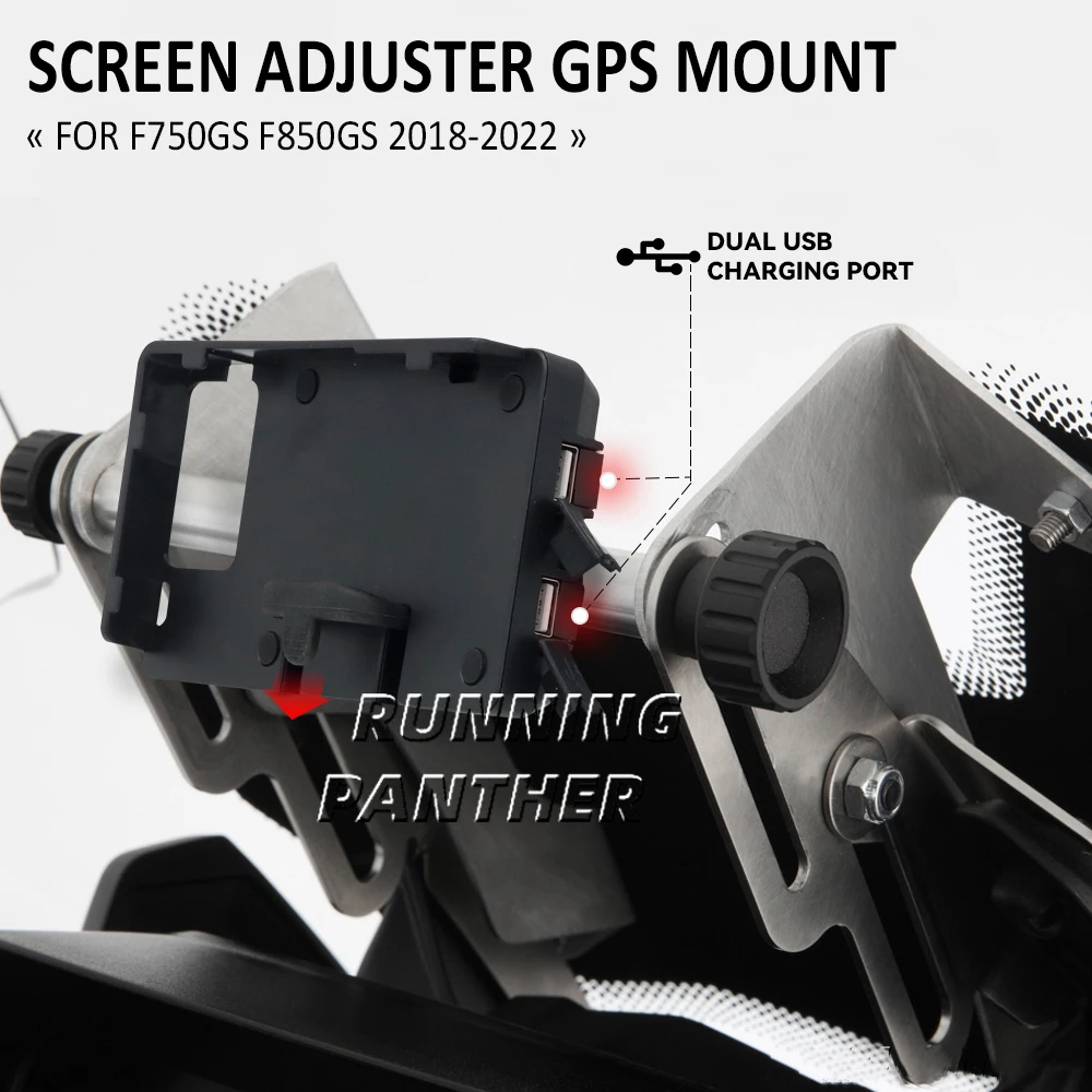 

Motorcycle Screen Adjuster GPS Phone USB Wireless Charging Navigation Bracket Stand FOR BMW F750GS F850GS F 750 850 GS 2018-2022