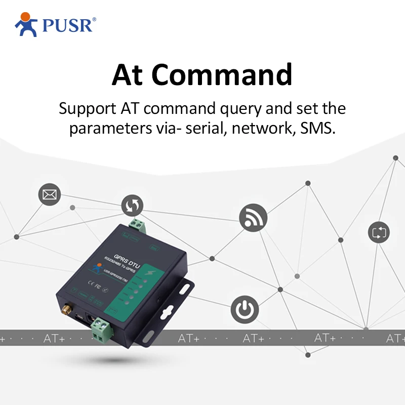 【Price for 2Pcs】PUSR GSM Modem Serial RS232 RS485 to GPRS DTU with AT command USR-GPRS232-730