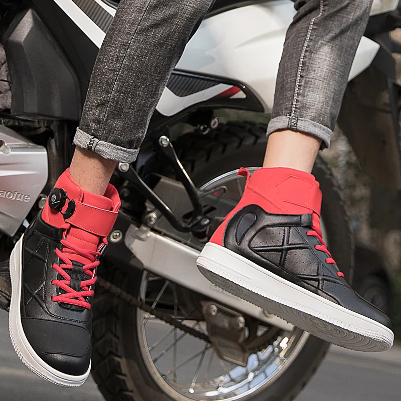 أحذية واقية للدراجات النارية للفصول الأربعة، أحذية كاجوال جديدة مضادة للانزلاق ومضادة للسقوط، أحذية ركوب الدراجات في الهواء الطلق عبر البلاد #5
