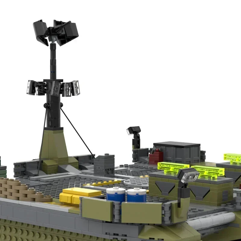 Street view moc tijolos de construção manutenção militar estação radar tecnologia modular presentes feriado montar crianças brinquedos terno