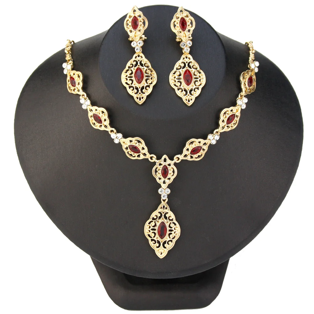 Women's Gold Color Morocco Style Jewelry Set, Elegant Gift