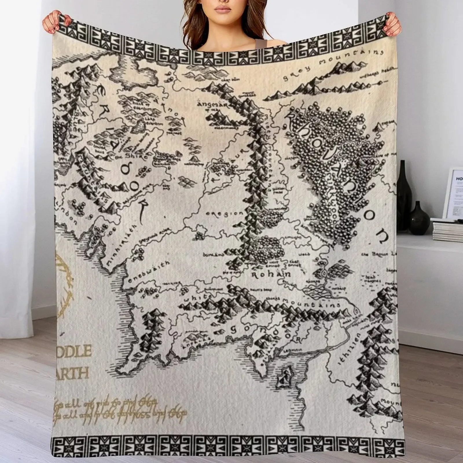 

New The Middle Earth Throw Blanket Designers Large Bed covers For Decorative Sofa Blankets