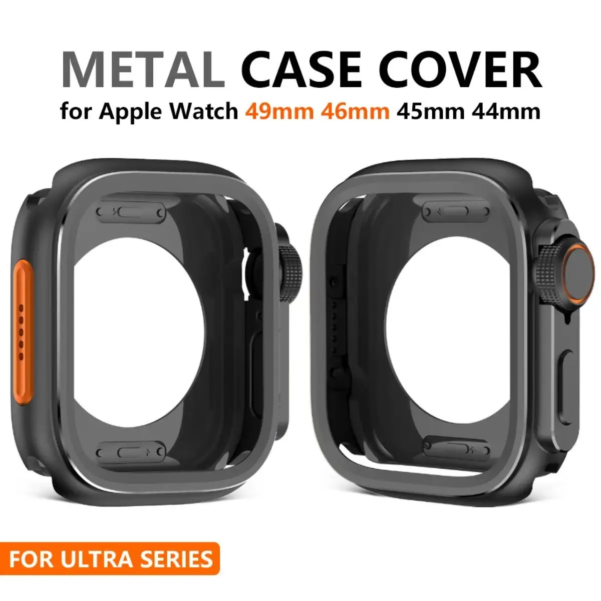 

Чехол с металлической рамкой для Apple Watch Ultra3 49 мм S11 46 мм 45 мм SE3 44 мм Защитная крышка для IWatch Series 11 10 9 8 7 6 5 4 SE3 No G