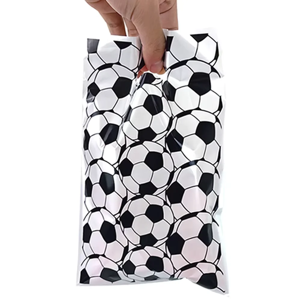 10/20/30/40/50pcs Soccer Treat Bags Gift Bags with Twist Ties Football Cellophane Soccer Party Favors Birthday Party Supplies