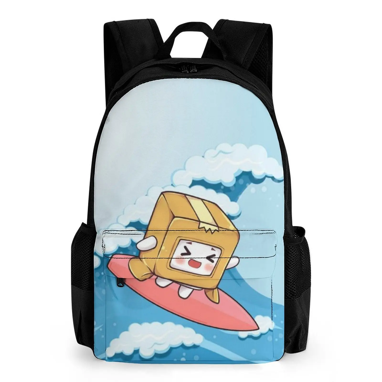 16-Inch Student Schooltas Cartoon Doos 3d Geprinte Rugzak Tiener Rugzak Laptop Tas Custom Anime Game Patroon Rugzak