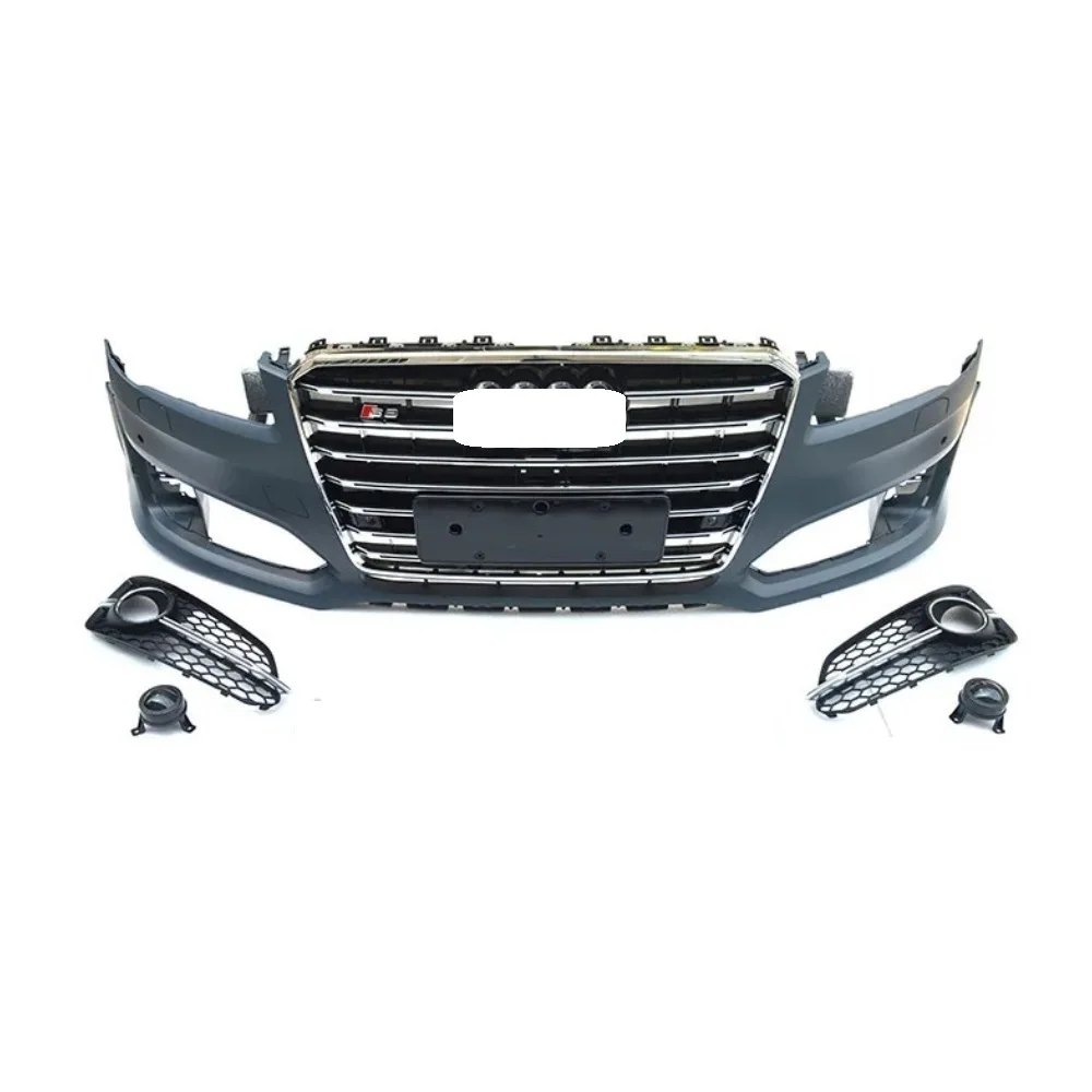 Front bumper with ACC grille fog cover For Audi A8/S8 2014-2017