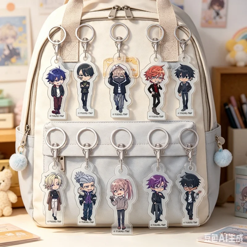 Anime Tougen Anki 6cm Acrylic Keychain Naito/Shiki/Jin Wholesale Student Schoolbag Hanger Gifts Exquisite Products Bag Pendant