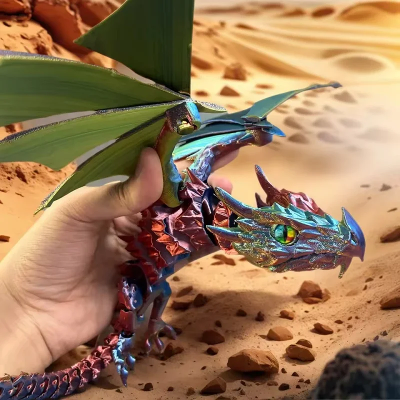 NEW 3D Printed Spitfire Dragon Moveable Joints Model Home Desktop Decoration Ornament  Ideal Holiday Present For Adult And Kid