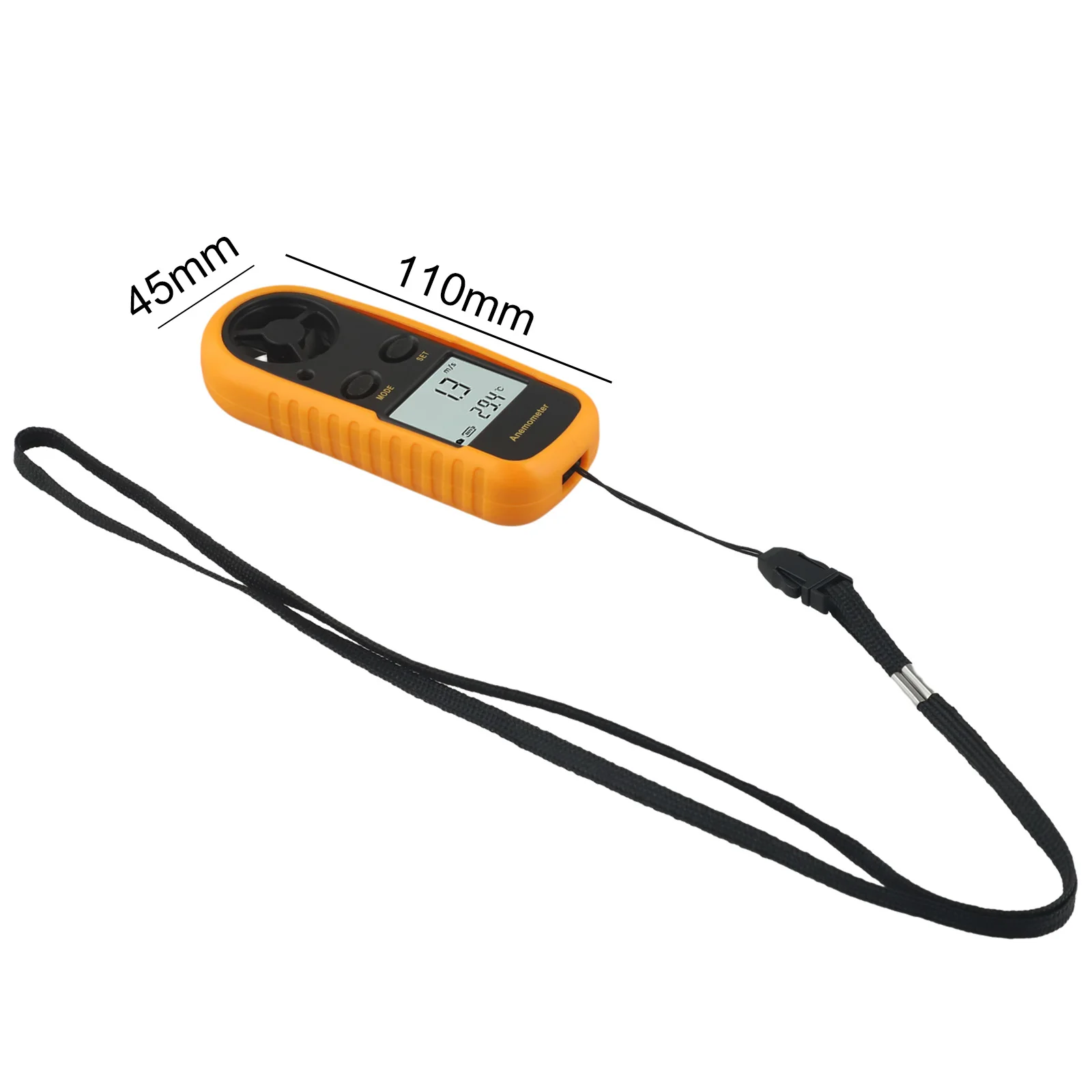 Digital Hand-held Wind Speed Gauge Meter 0-30m/s Accuracy Pocket Smart Anemometer Air Wind Speed Scale Anti-wrestling Measure