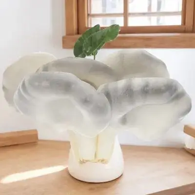 

Fake Oyster Mushroom Figurines Realistic Simulated Decor For Home Kitchen Education Miniature Photo Prop Decor