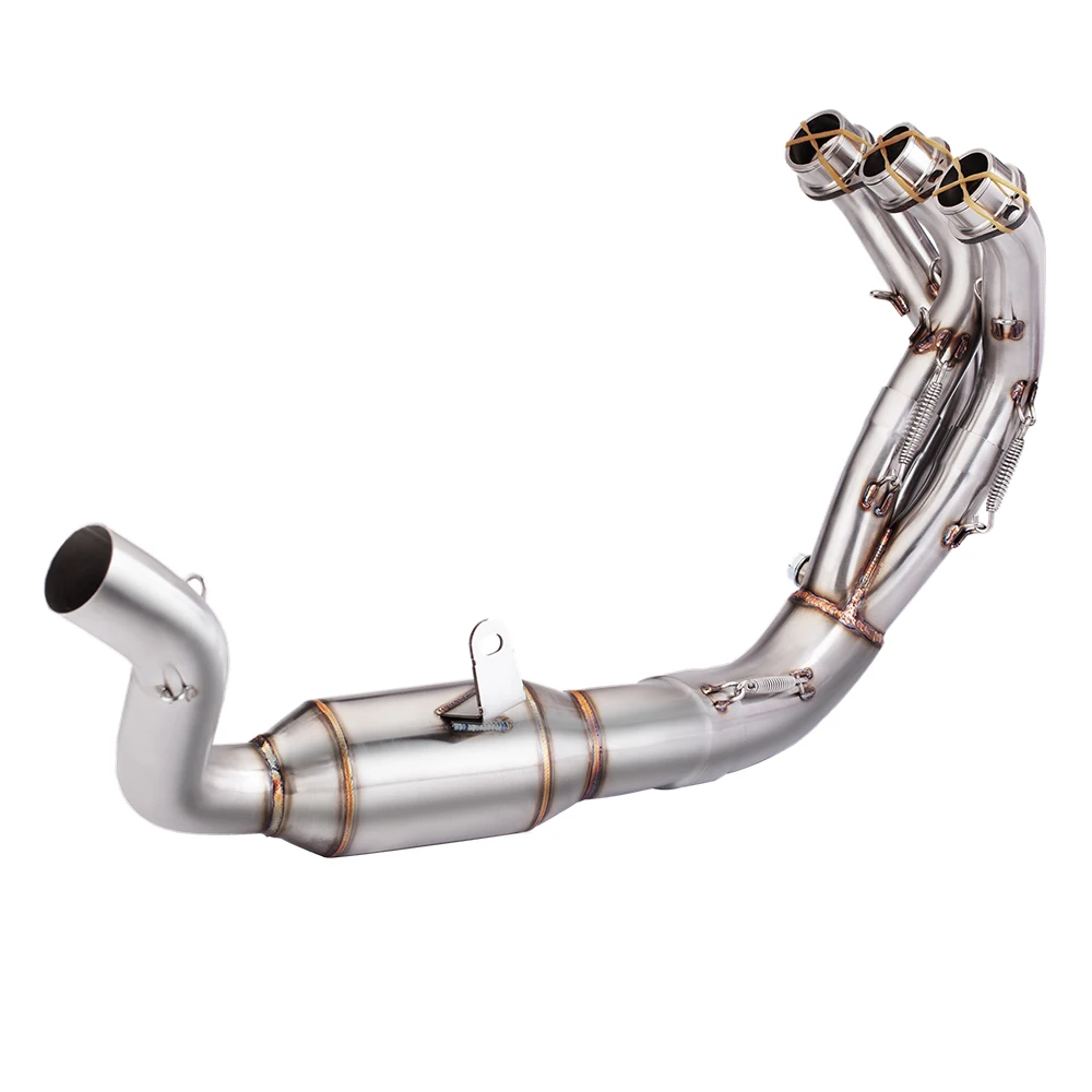 

STLF Motorcycle Exhaust Modify Stainless Front Link Pipe 51mm Interface Slip on Tube Escape Racing for MT09 V3 2021 2022 2023