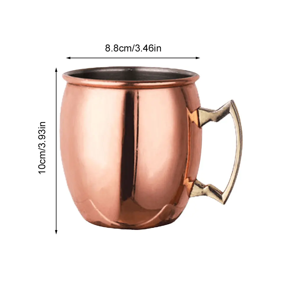 500ml Cocktail Wein Tasse Moskau Maultier Becher Edelstahl gehämmert kupfer beschichtet Bier Tasse Kaffeetasse Bar Trink geschirr für Haus getränk