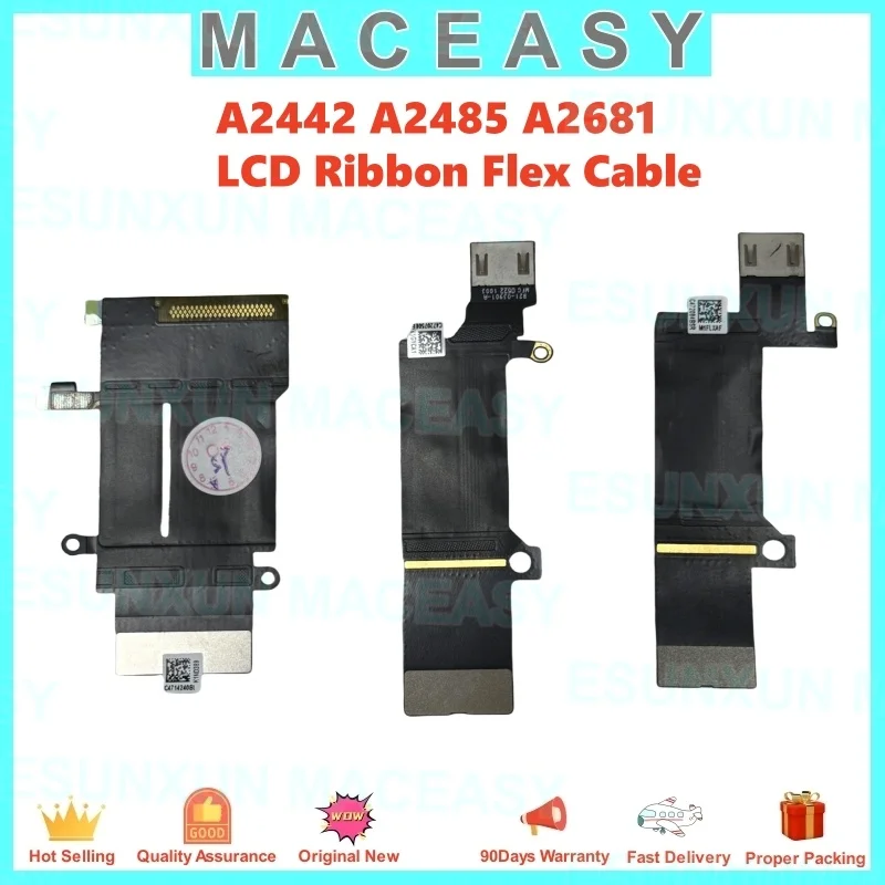A2485 A2442 A2681 pantalla LCD LVDS Cable flexible uso para MacBook Air Pro Loptop Cable de pantalla LED 821-04153 821-03604 821-03901