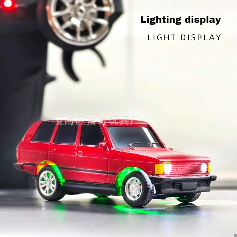 Mini coche de aleación nueva, juguete de escritorio con Control remoto de velocidad 1:64 con luces frescas, tiempo de juego para niños, modelo divertido, artículo coleccionable