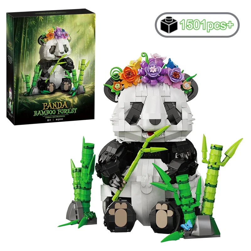 

Креативный конструктор «Панда» с бамбуковым садом, милый набор для декора рабочего стола, игрушка-конструктор «Сделай сам», подарок для детей