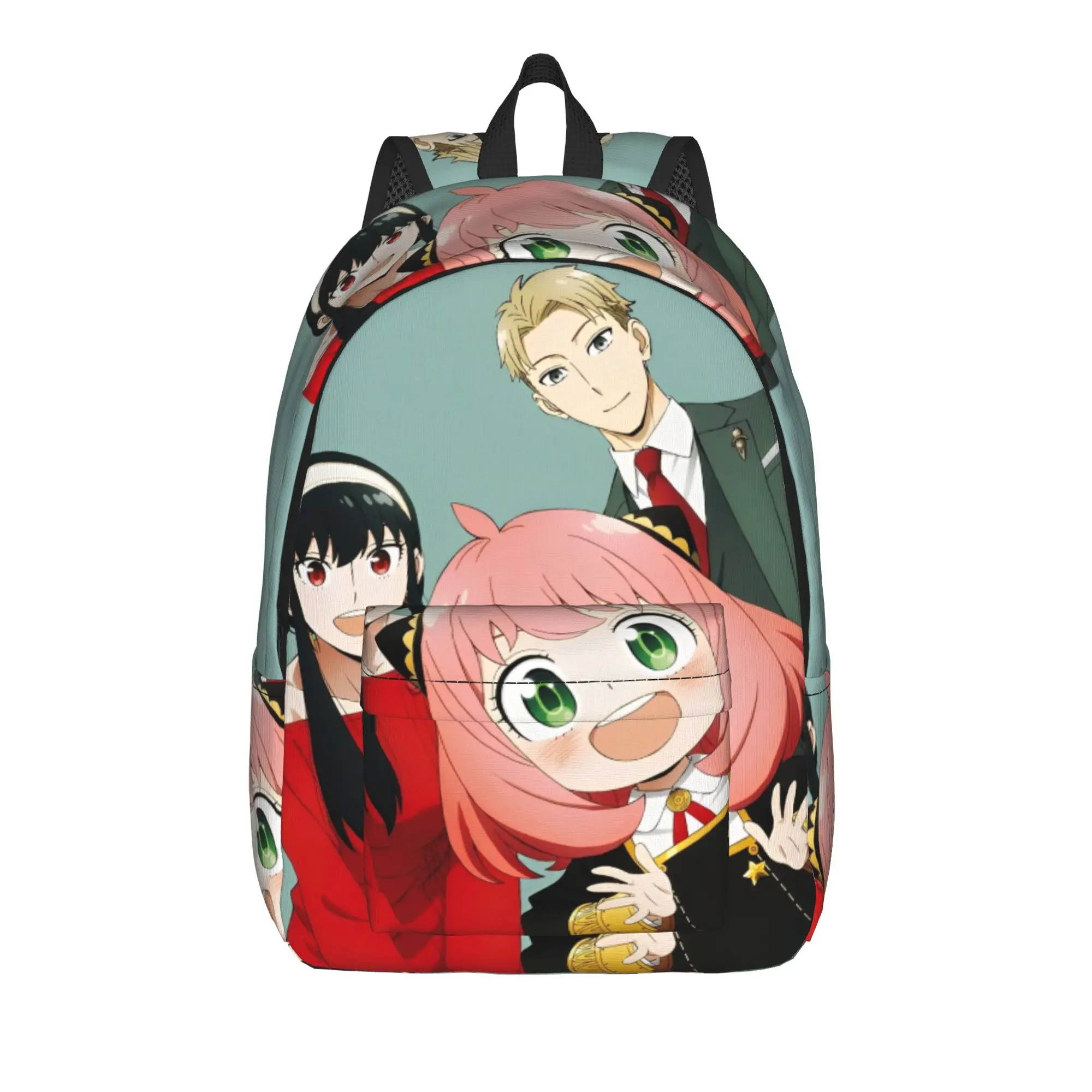 

Spys Casual Backpack with Pocket Student Work Anime Anya Funny Kawaii Daypack for Men Women College Canvas Bags