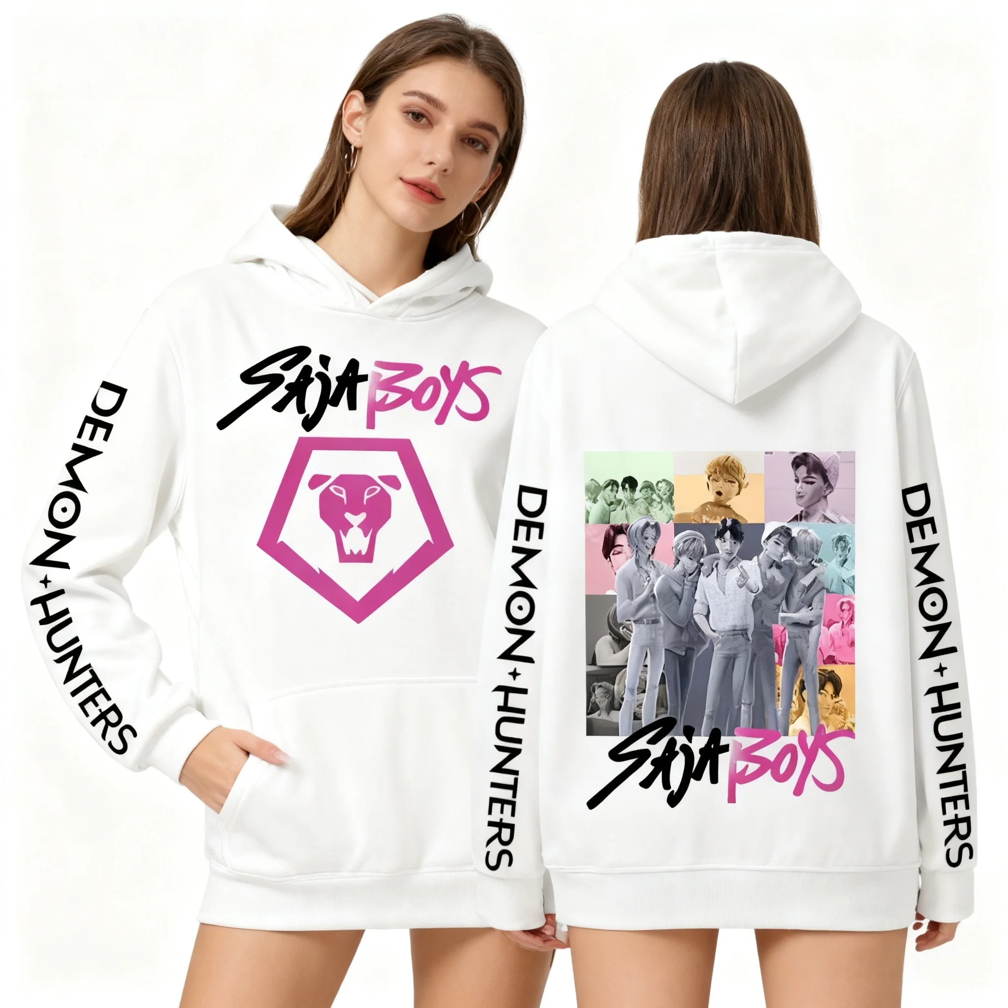 

Autumn and Winter Oversized Hoodie with Witch Hunter Elements Korean Style American Trendy 3D Printed Plus-size Women's Top