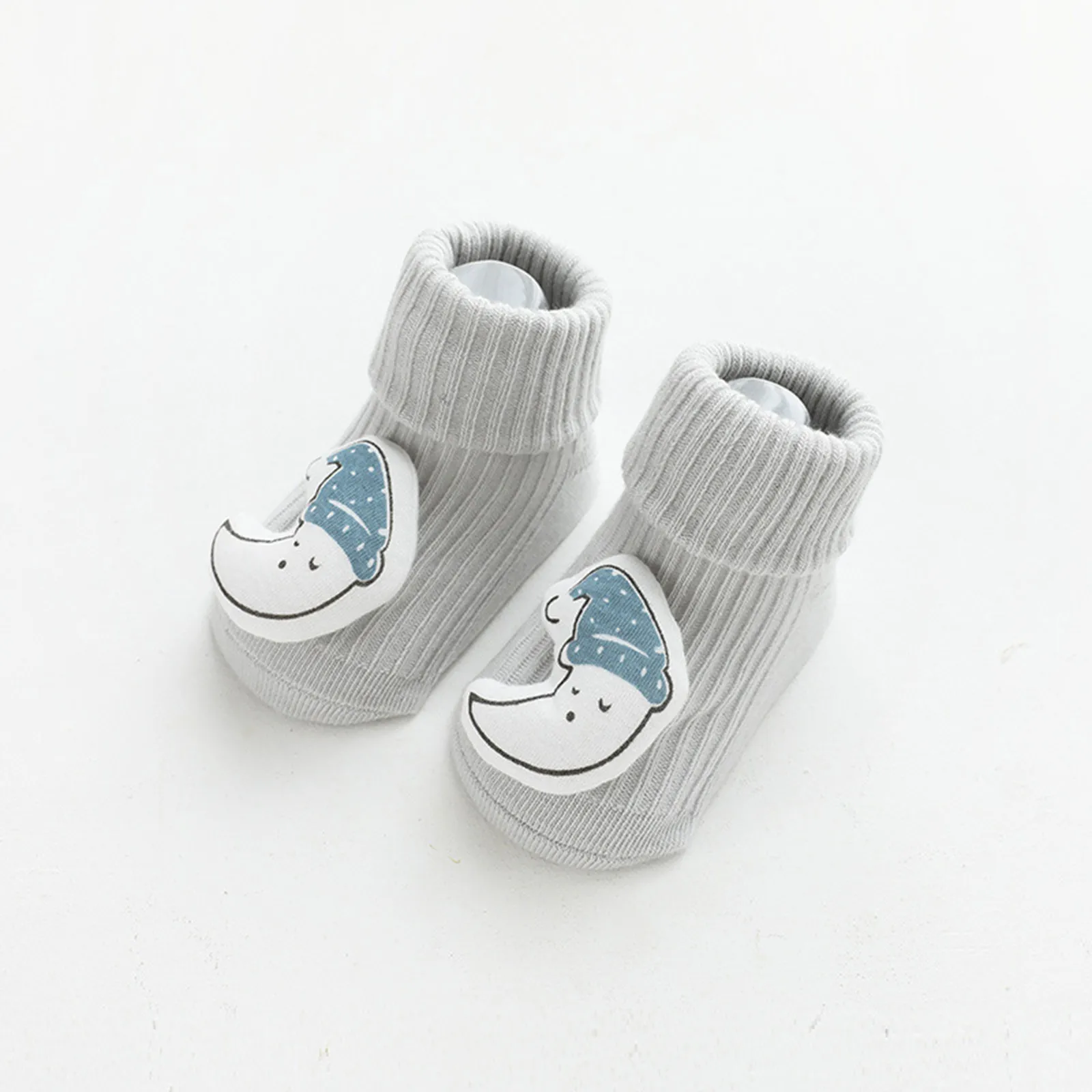 Children Anti-slip Shoes Newborn Baby Girl Cotton Non-slip Floor Socks Baby Boy Rubber Sole Cartoon Bear Decro Cute Infant Shoes