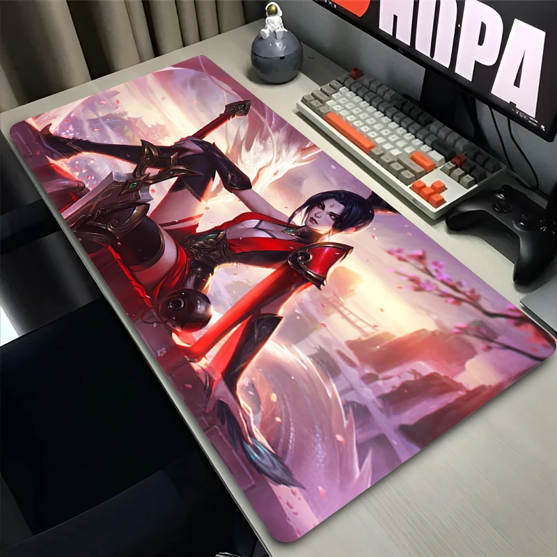 Gaming Accessories Mouse Pad League of Legends Riven Large Mousepad Keyboard Office Rug Desk Mat Decor PC Extended Anime Carpet