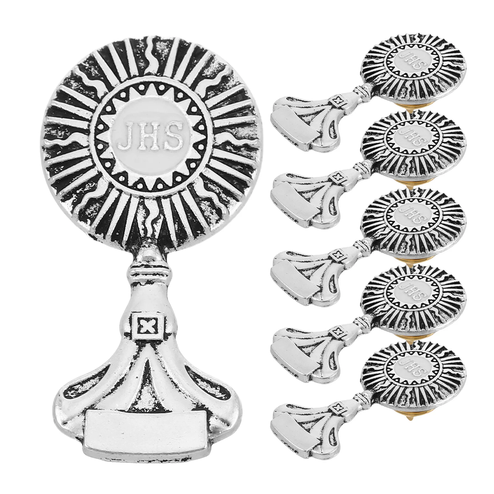 

6Pcs Metal Waist Pin Stylish Garment Pin for Sweaters Dresses Jackets Brooch Decoration Religious Communion Favor Accessory