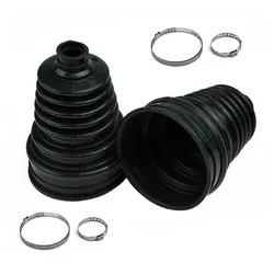 Universal Car Auto Rubber CV Axle Boot Dust Cover Silicone Ball Head + Clamp Kit