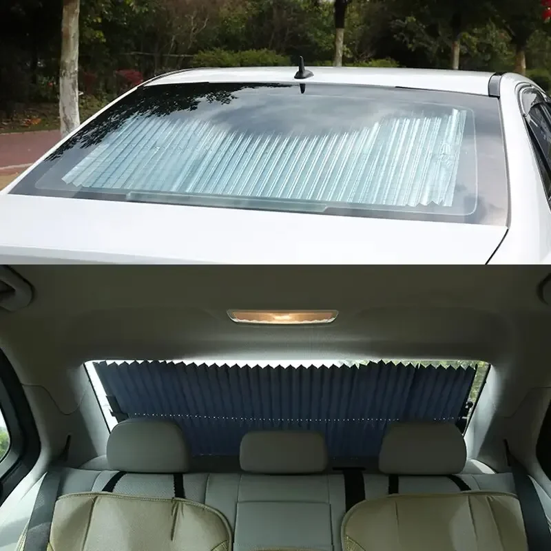 Car front/rear window visor Visor retractable windshield curtain Car visor visor summer UV blocking sun protection