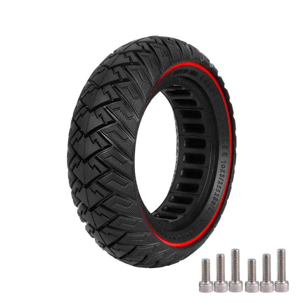 

10*3/255*80(80/65-6) Electric Scooter Solid Tire 10 Inch Wide Explosion-proof Off-road Solid Tire Red Wing Pattern High Quality