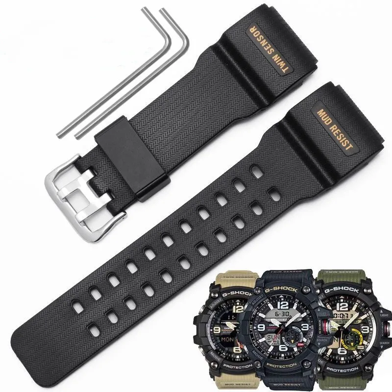 Correa de resina de repuesto para reloj Casio G-SHOCK para hombre, pulsera deportiva resistente al agua, accesorios de silicona, GG-1000, GWG-100,