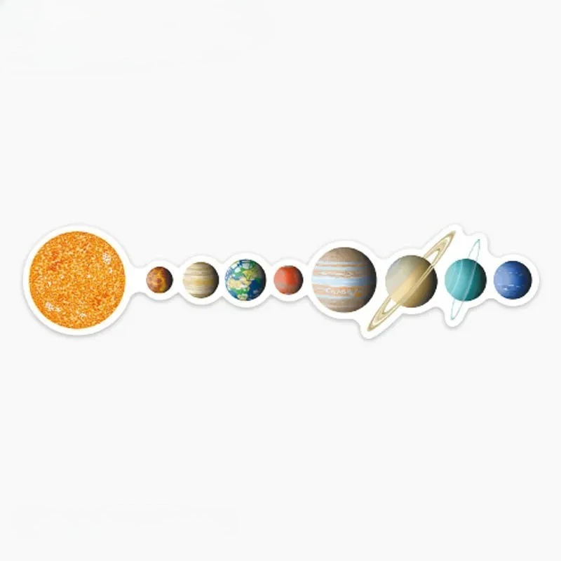 

Solar System Eight Planets Stickers 3pcs/5pcs Waterproof Sun Resistant Suitable for Car Bodies Laptops Suitcases Refrigerators