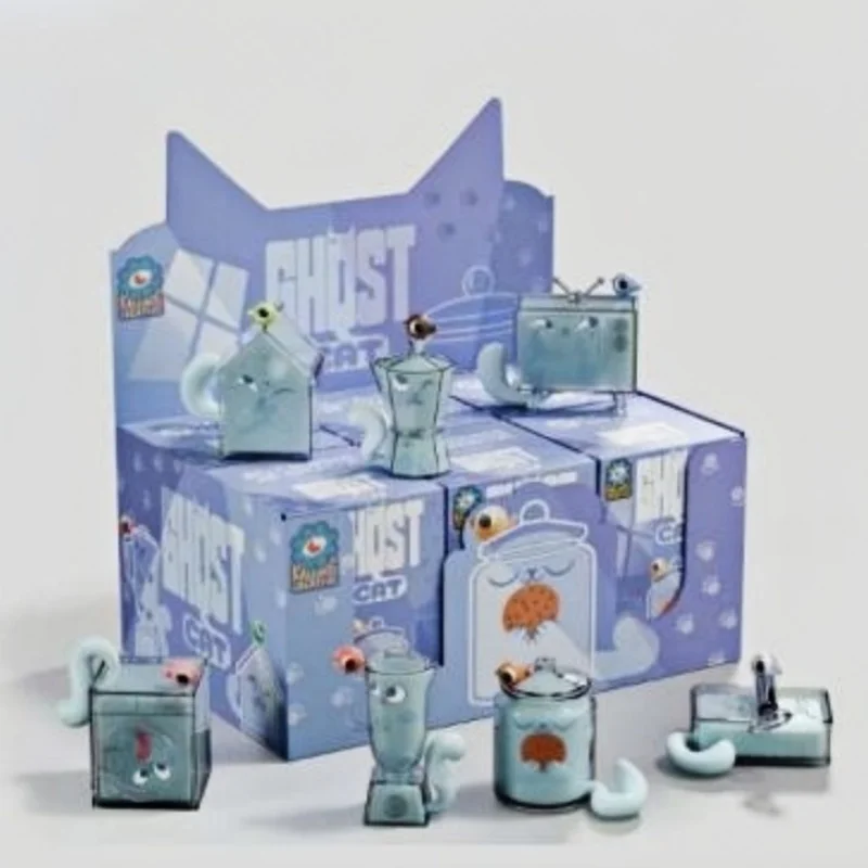 

[Pre-sale] New Original Kaleidos Creative Ghost Cat Series Blind Box Mini PVC Model Cute Cat Desktop Decor Gift Toy