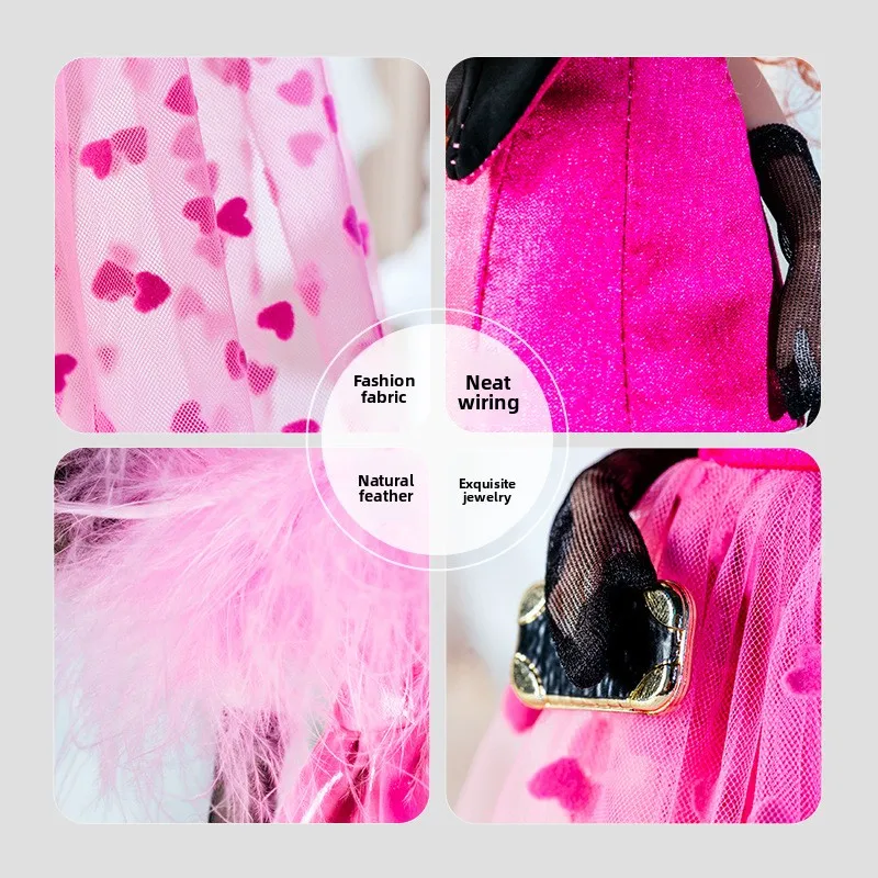 Xianxian boneca roupas terno 1/6 anime bjd 32cm supermodelo boneca roupas acessórios roxo vestido vermelho meninas brinquedos diy coletor