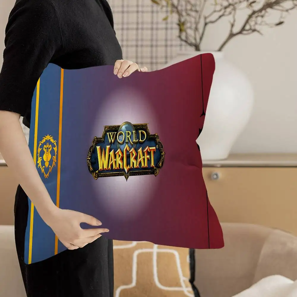 Gamer World Of Warcraft Cushion Cover Inches Farmhouse Decor Home Throw Pillow Covers for Couch Decorations