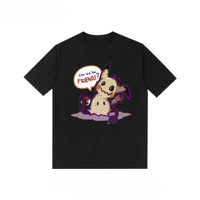 25 été Pokémon Anime Mimikyu Charizard marque 100% pur coton imprimé T-shirt hommes Harajuku décontracté polyvalent à manches courtes Y2k
