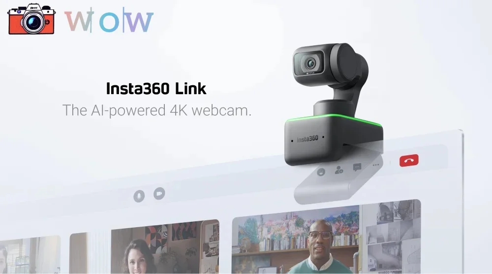 

Insta360 Link — веб-камера 4K с отслеживанием SIM 1/2 дюйма, датчиком, HDR, контролем жестов, специализированными режимами, микрофонами с шумоподавлением