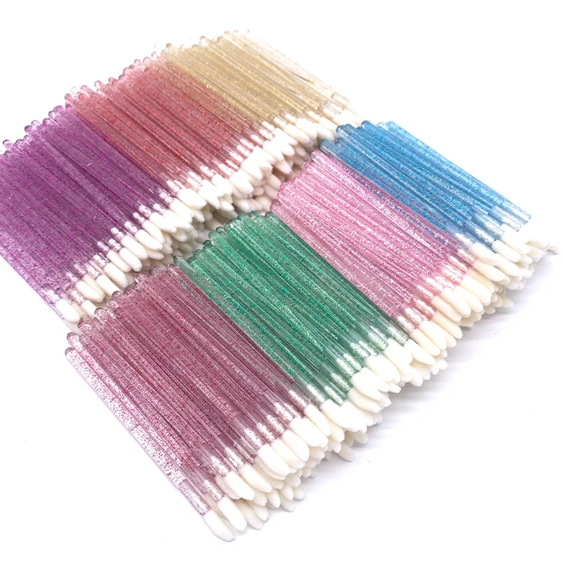 50 قطعة من فرشاة ملمع الشفاه القابل للتصرف، أدوات مكياج عصا أحمر الشفاه