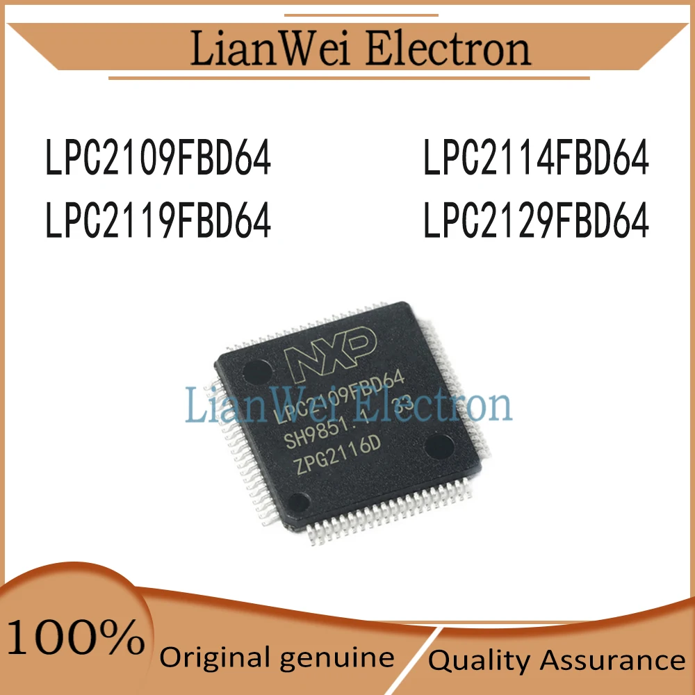 LPC2109FBD64 LPC2114FBD64 LPC2119FBD64 LPC2129FBD64 IC MCU Chipset LQFP-64