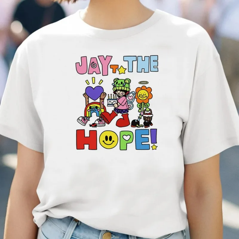 Jhope Tshirt Teen 80s 2000s 펑크 편안한 Y2k 디지털 여름 T 셔츠 대중 문화 그래픽 환각 힙합 통기성 애니메이션