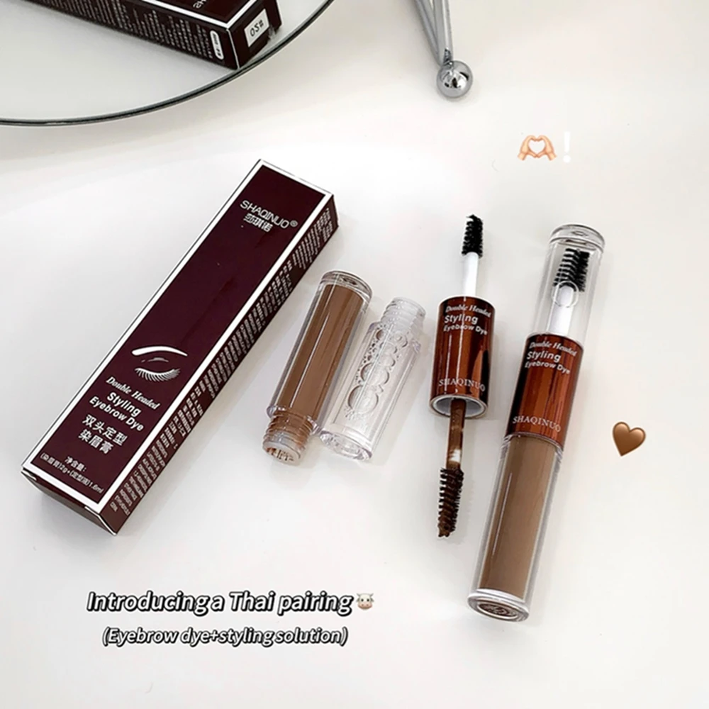 4-farbiges Augenbrauen-Gel, langlebig, wasserfest, Augenbrauen-Tönung, Mascara-Creme, nicht verschmierend, natürliches flüssiges Augenbrauen-Make-up