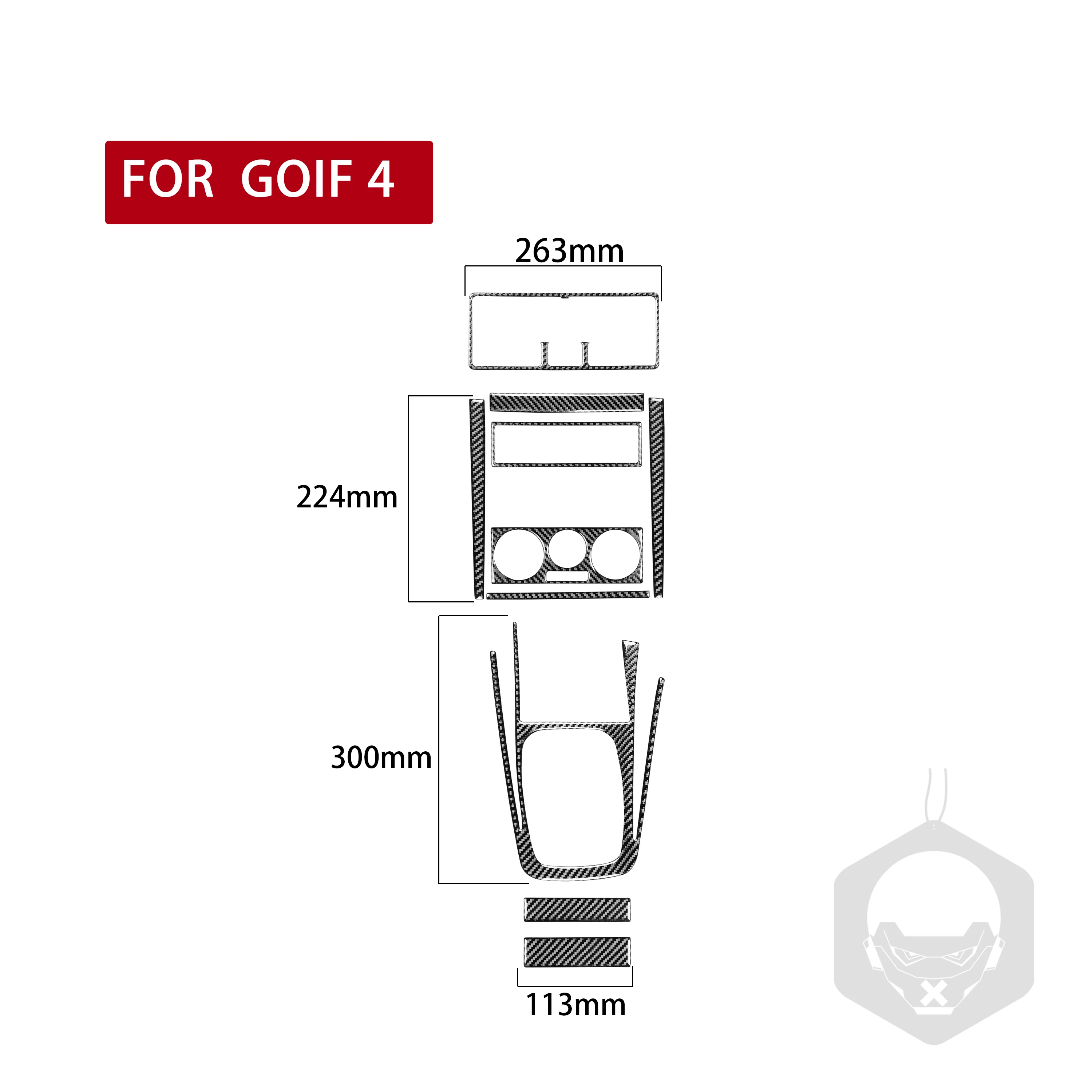 Real Carbon Fiber Car Accessories Center Gear Set Soft Cover Sticker For Volkswagen Golf 4 MK4/GTI/R 1999 2000 2001 2002 2003 04 view 5