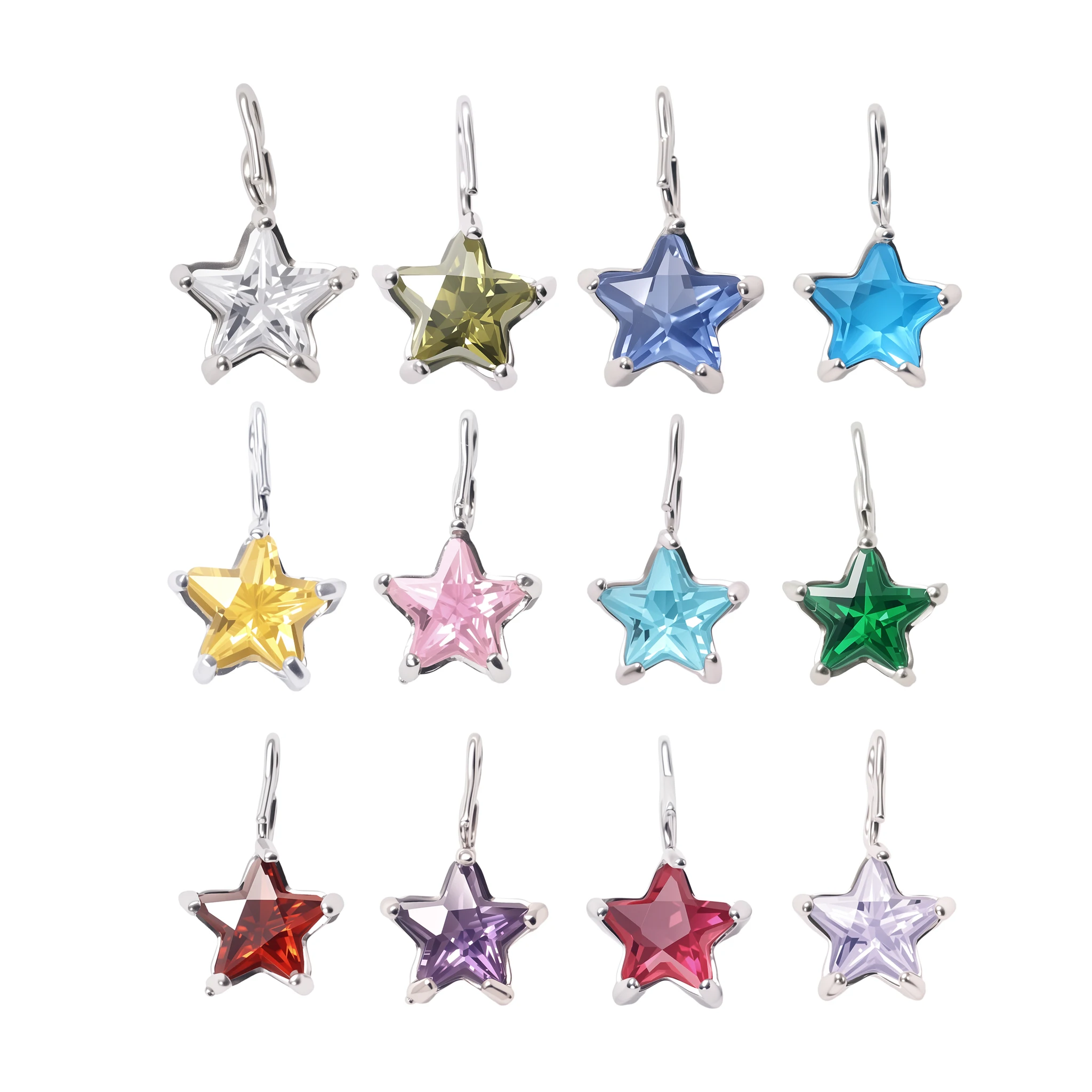 Luxuriöse 18K Vergoldete Stern-Zirkon-Anhänger Mini Kristall-Pentagramm-Anhänger für DIY Ohrringe Halsketten Schmuckherstellung Zubehör – Detail 4