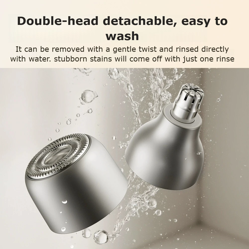 NEW! Mijia Electric Hair Trimmer for Nose Men Painless Rechargeable Sideburns Eyebrows Beard 2 in 1 Hair Clipper Shaver image 2