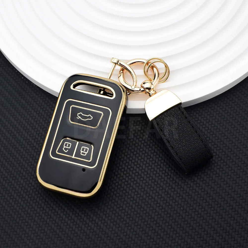 3 Button TPU Car Key Shell Case for New Chery Tiggo 5 Tiggo 7 Tiggo 8 Arrizo 5 6 7 Protector Remote Key Shell Fob Keycahin