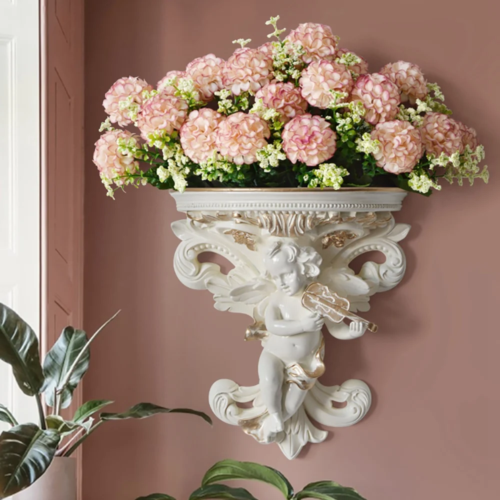 

AS94-Garden Corbel Home Decoration Living Room Shelf Wall Hanging Flower Pot Stereoscopic Flower Pot Art Angel Shape Statue