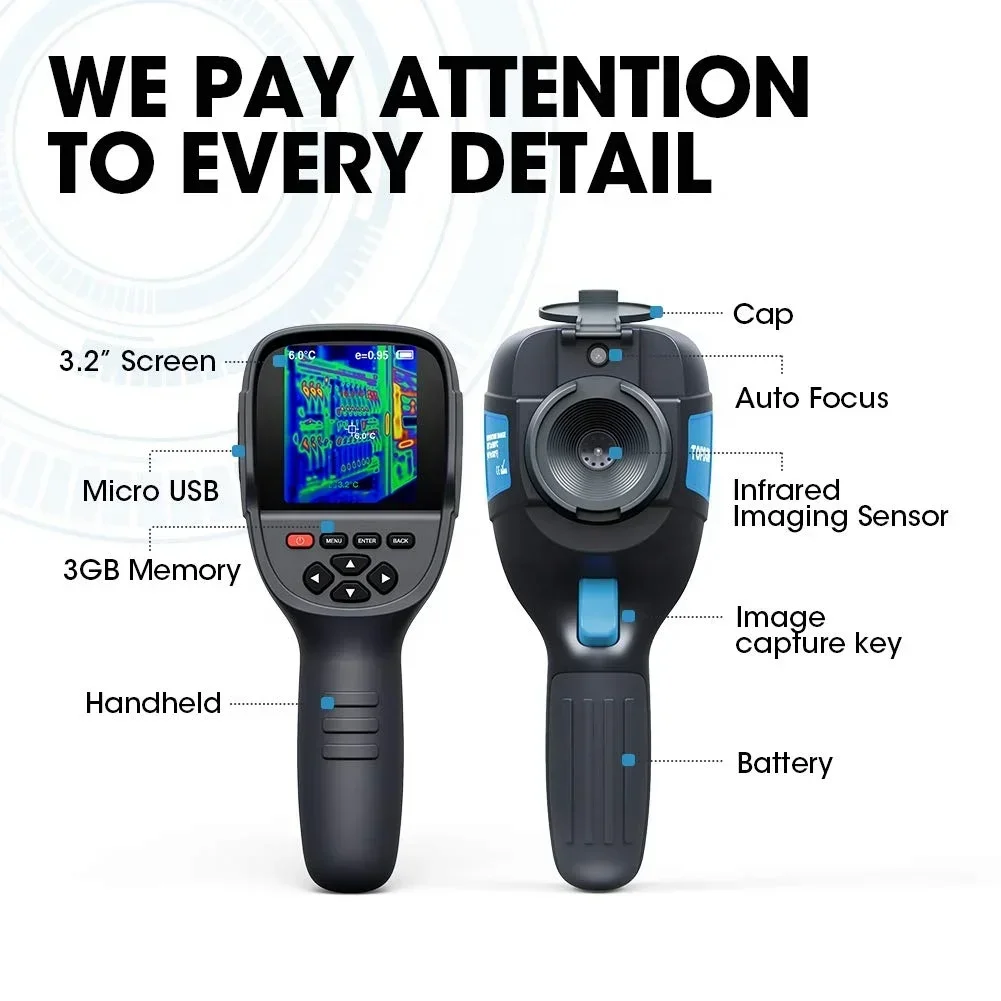 

2025 Hti Compact Handheld Car Digital Infrared Thermal Camera Industrial Imager For Mobile Repair