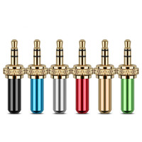 Audiophile 3.5mm Headphone Plug Gold Plated Stereo Jack Headphone Adapter For D11 D16 B03 P03 DIY Earphone 3.5 Audio Connector