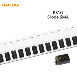 50szt SMD Dioda prostownicza DO-214AC RS1K RS1J RS1B RS1M RS1G RS2M RS1D RS1A 1A 50V 100V 200V 400V 600V 800V 1000V SMA